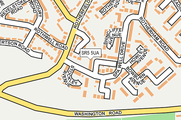 SR5 5UA map - OS OpenMap – Local (Ordnance Survey)