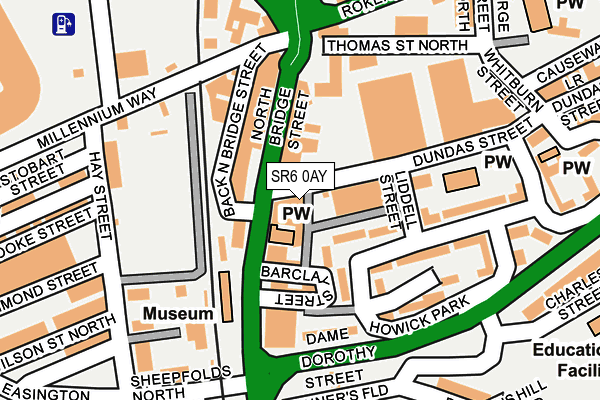 SR6 0AY map - OS OpenMap – Local (Ordnance Survey)