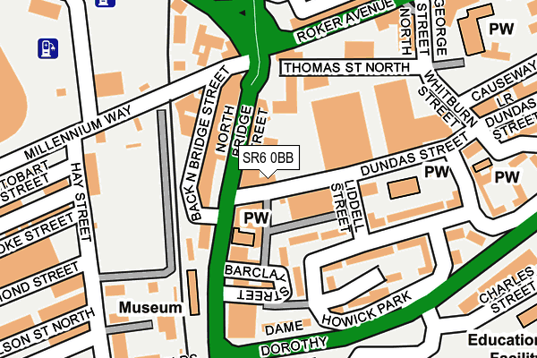 SR6 0BB map - OS OpenMap – Local (Ordnance Survey)