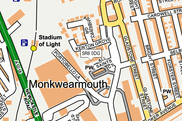 SR6 0DG map - OS OpenMap – Local (Ordnance Survey)