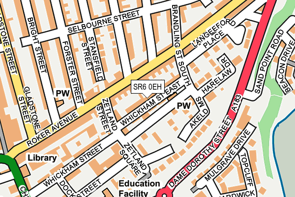 SR6 0EH map - OS OpenMap – Local (Ordnance Survey)