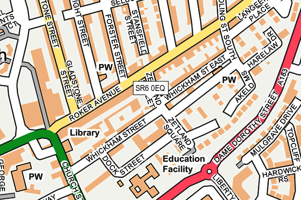 SR6 0EQ map - OS OpenMap – Local (Ordnance Survey)