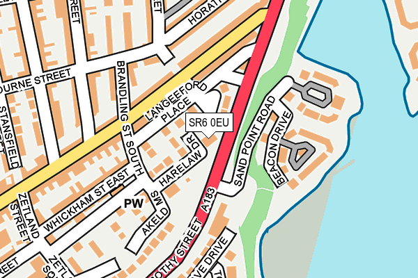SR6 0EU map - OS OpenMap – Local (Ordnance Survey)