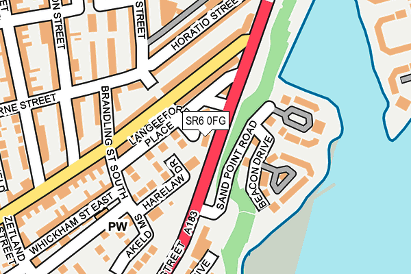 SR6 0FG map - OS OpenMap – Local (Ordnance Survey)