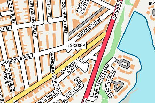 SR6 0HP map - OS OpenMap – Local (Ordnance Survey)