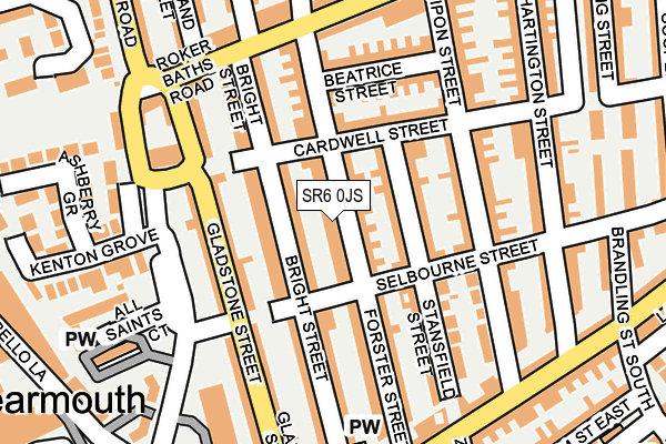 SR6 0JS map - OS OpenMap – Local (Ordnance Survey)