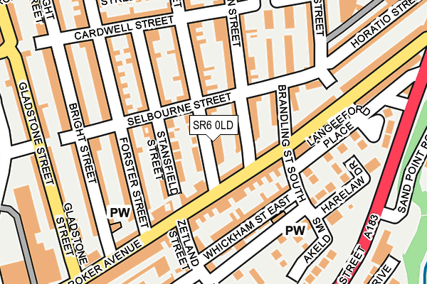 SR6 0LD map - OS OpenMap – Local (Ordnance Survey)