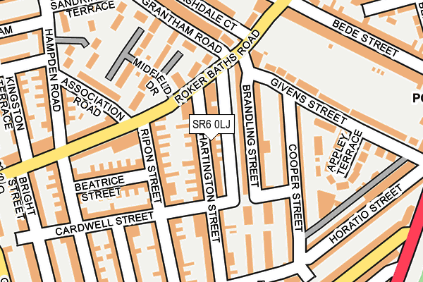 SR6 0LJ map - OS OpenMap – Local (Ordnance Survey)