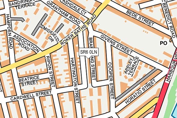 SR6 0LN map - OS OpenMap – Local (Ordnance Survey)