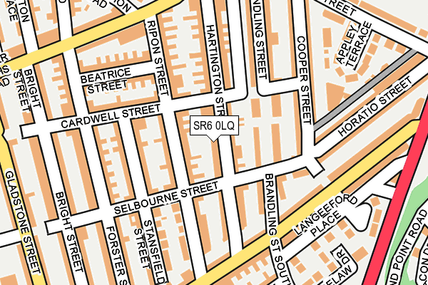 SR6 0LQ map - OS OpenMap – Local (Ordnance Survey)