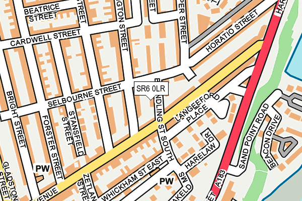 SR6 0LR map - OS OpenMap – Local (Ordnance Survey)