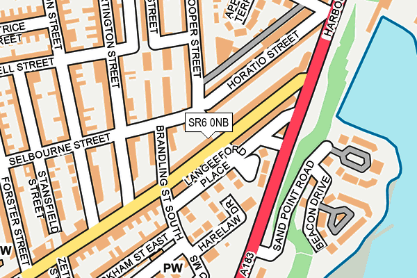SR6 0NB map - OS OpenMap – Local (Ordnance Survey)