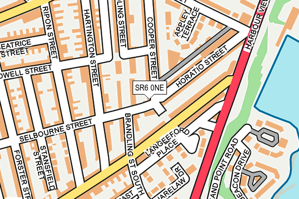 SR6 0NE map - OS OpenMap – Local (Ordnance Survey)