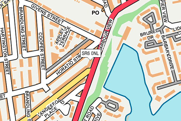 SR6 0NL map - OS OpenMap – Local (Ordnance Survey)