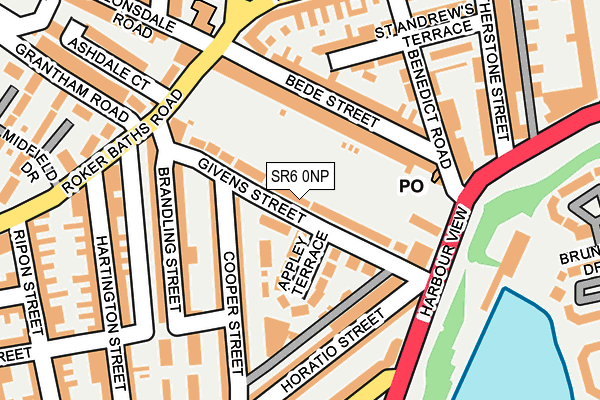 SR6 0NP map - OS OpenMap – Local (Ordnance Survey)