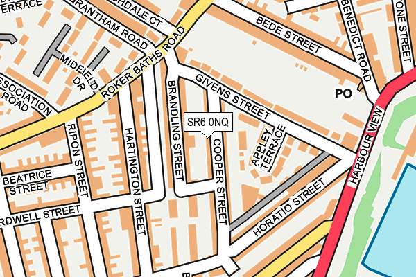 SR6 0NQ map - OS OpenMap – Local (Ordnance Survey)