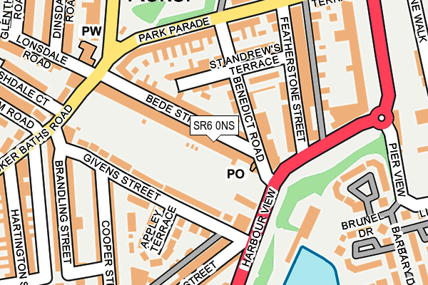 SR6 0NS map - OS OpenMap – Local (Ordnance Survey)