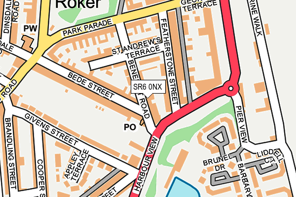 SR6 0NX map - OS OpenMap – Local (Ordnance Survey)