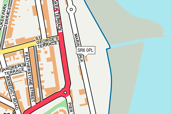 SR6 0PL map - OS OpenMap – Local (Ordnance Survey)