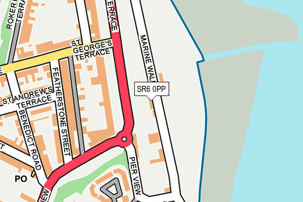 SR6 0PP map - OS OpenMap – Local (Ordnance Survey)