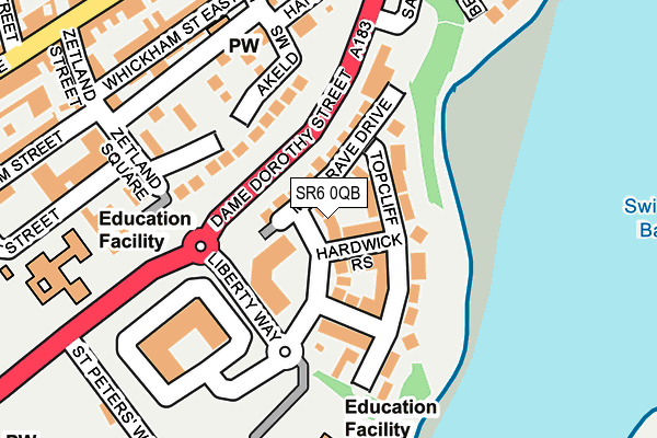 SR6 0QB map - OS OpenMap – Local (Ordnance Survey)