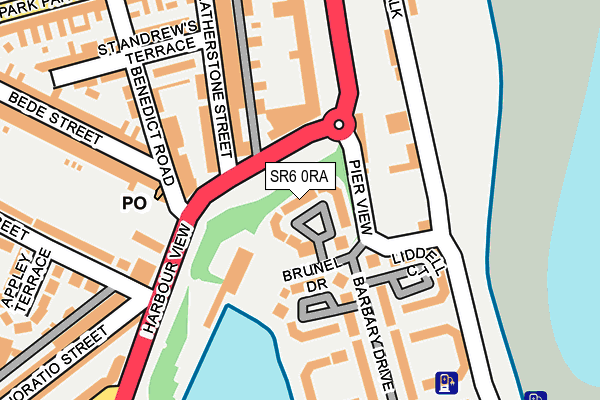 SR6 0RA map - OS OpenMap – Local (Ordnance Survey)