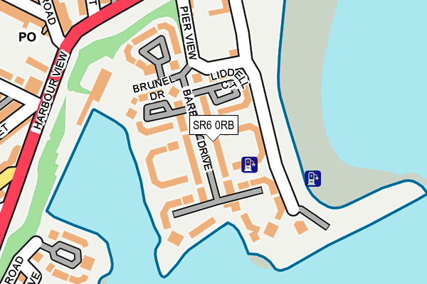 SR6 0RB map - OS OpenMap – Local (Ordnance Survey)