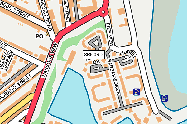 SR6 0RD map - OS OpenMap – Local (Ordnance Survey)