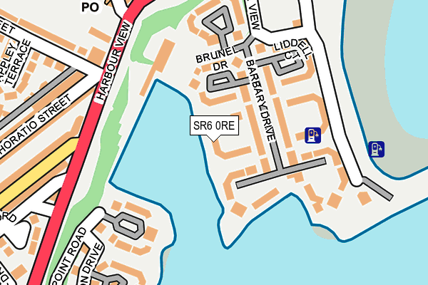 SR6 0RE map - OS OpenMap – Local (Ordnance Survey)