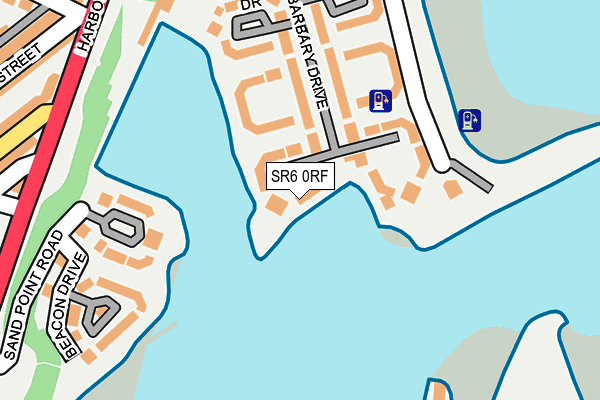 SR6 0RF map - OS OpenMap – Local (Ordnance Survey)