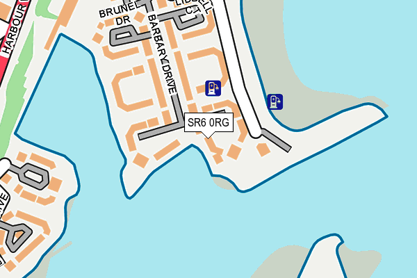 SR6 0RG map - OS OpenMap – Local (Ordnance Survey)