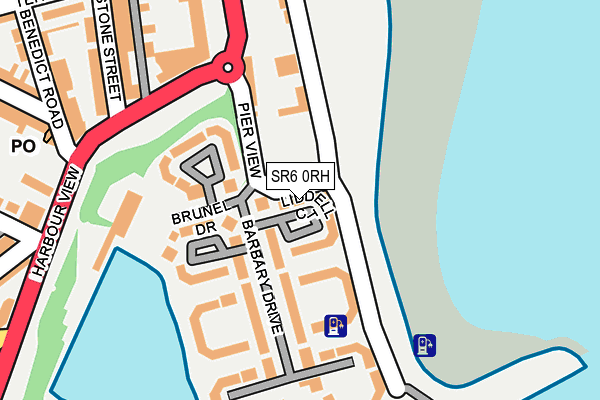 SR6 0RH map - OS OpenMap – Local (Ordnance Survey)