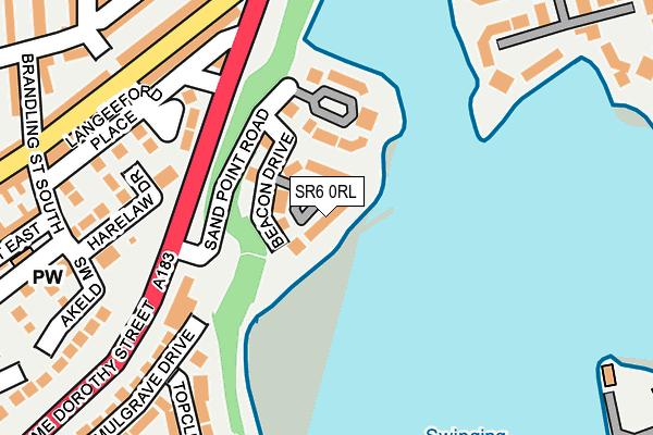 SR6 0RL map - OS OpenMap – Local (Ordnance Survey)