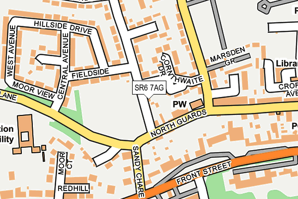 SR6 7AG map - OS OpenMap – Local (Ordnance Survey)