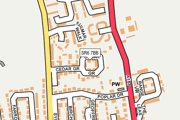 SR6 7BB map - OS OpenMap – Local (Ordnance Survey)