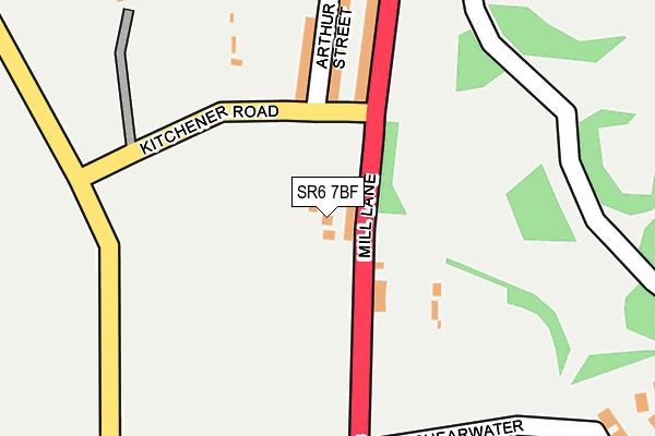 SR6 7BF map - OS OpenMap – Local (Ordnance Survey)