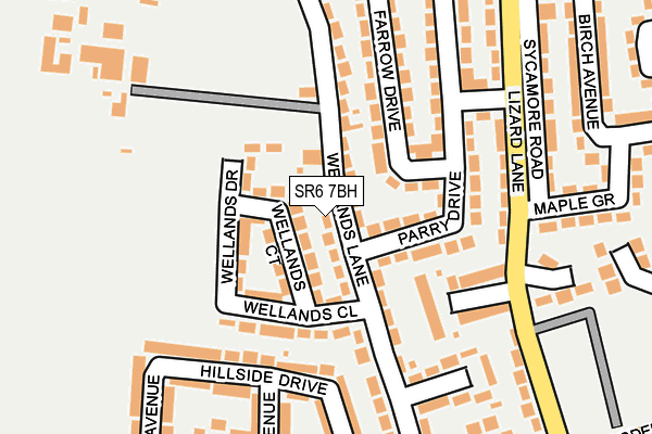 SR6 7BH map - OS OpenMap – Local (Ordnance Survey)