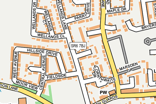 SR6 7BJ map - OS OpenMap – Local (Ordnance Survey)