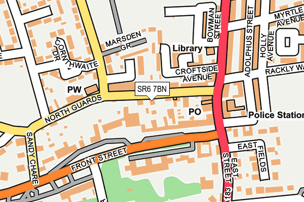 SR6 7BN map - OS OpenMap – Local (Ordnance Survey)