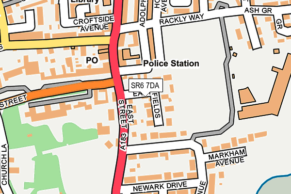 SR6 7DA map - OS OpenMap – Local (Ordnance Survey)