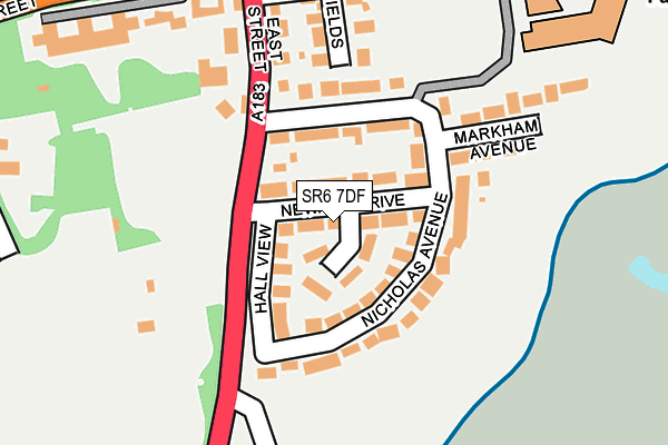 SR6 7DF map - OS OpenMap – Local (Ordnance Survey)