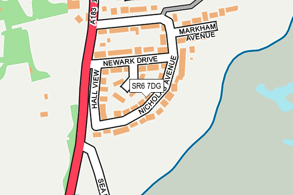 SR6 7DG map - OS OpenMap – Local (Ordnance Survey)