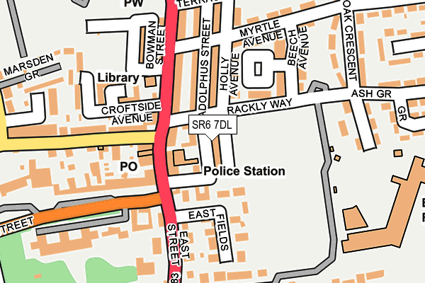 SR6 7DL map - OS OpenMap – Local (Ordnance Survey)