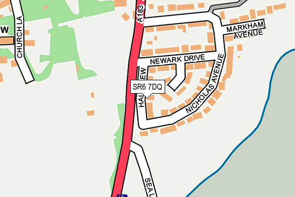 SR6 7DQ map - OS OpenMap – Local (Ordnance Survey)