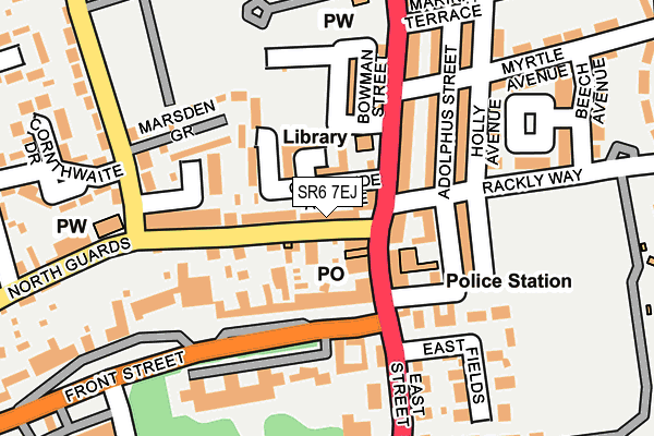 SR6 7EJ map - OS OpenMap – Local (Ordnance Survey)