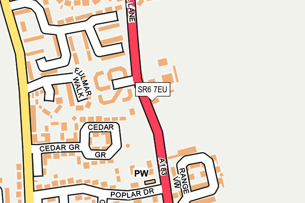SR6 7EU map - OS OpenMap – Local (Ordnance Survey)