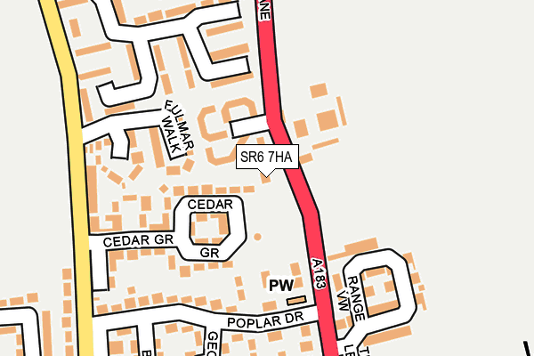 SR6 7HA map - OS OpenMap – Local (Ordnance Survey)