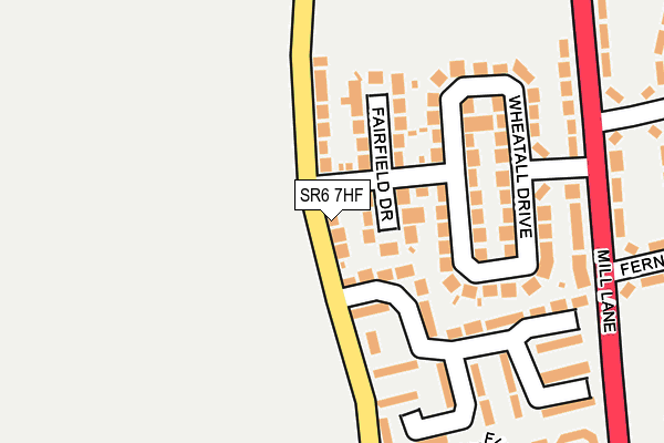 SR6 7HF map - OS OpenMap – Local (Ordnance Survey)