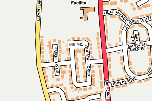 SR6 7HQ map - OS OpenMap – Local (Ordnance Survey)