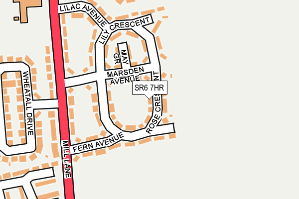 SR6 7HR map - OS OpenMap – Local (Ordnance Survey)